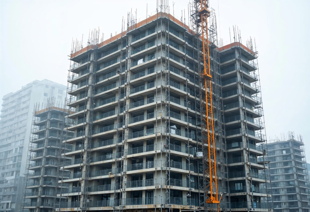 Flats under construction